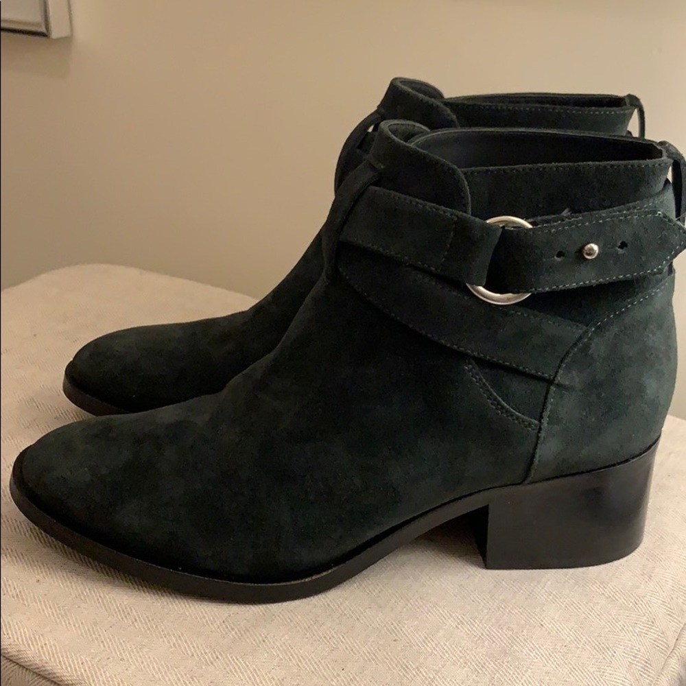 Green suede ankle boots from & Other Stories